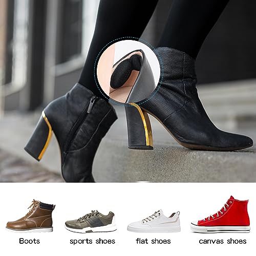 Image of Adhesive Heel Cushion Pads, Grips Inserts for Women & Men, Prevent Slip & Blister Shoe Guards - 2PCS Black