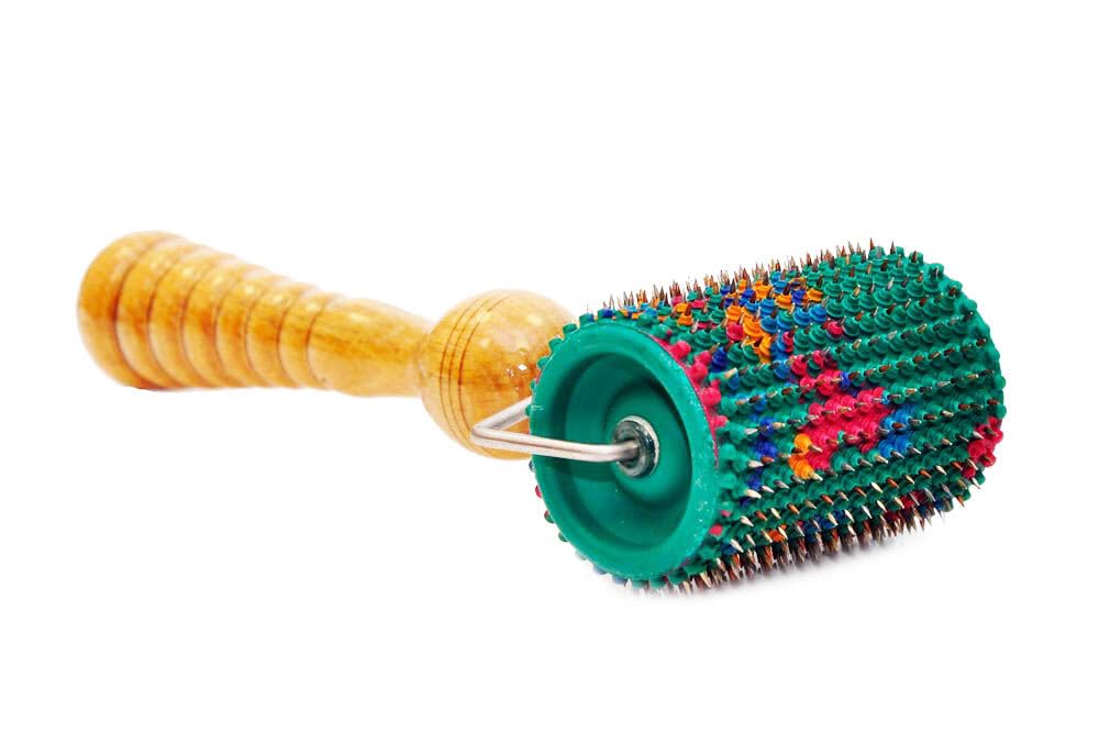 HOMEHUT Universal Roller Versatile Acupressure Tumbler Tool for Pain Relief & Skin Rejuvenation Medical-Grade Rubber, Iron, Copper Ideal for Massage Therapy & Enhanced Healing