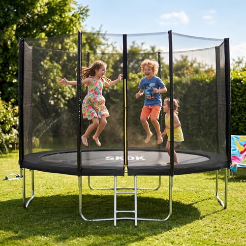 Image of SKOK Trampoline for Kids,400LBS Outdoor Trampoline with Net-ASTM Approved Trampoline for Children and Adults