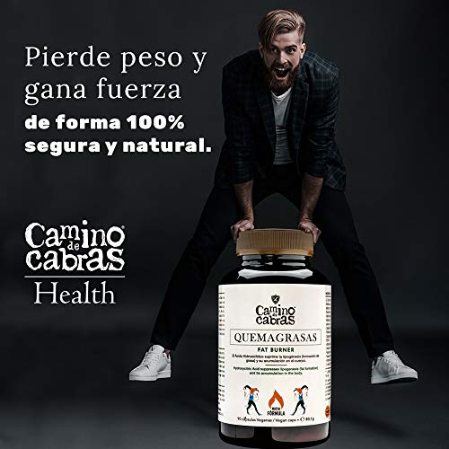 Quema Grasas Potente y Rapido | Fat Burner para Perder Peso, Saciante Apetito, Adelgazar Rapido y Efectivo Mujer & Hombre | L Carnitina, Glucomanano, Garcinia, Te Verde, Cromo, Vit C | 90 Cap | Vegan - Imagen 3