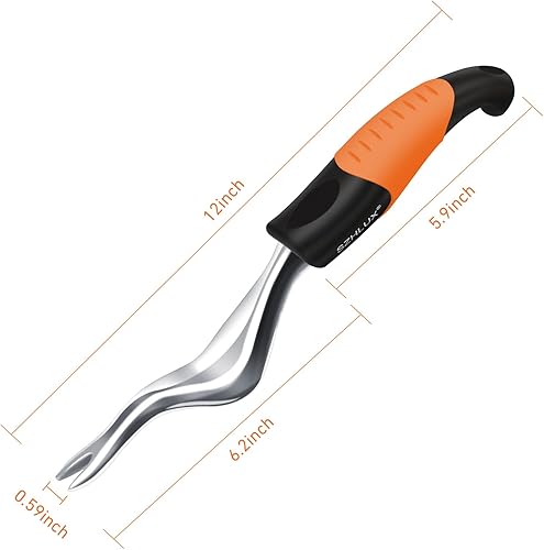 Miniatura 3 de SZHLUX SZ-CCQ-HC Weeder - Extractor de malezas prémium con mango ergonómico, color naranja
