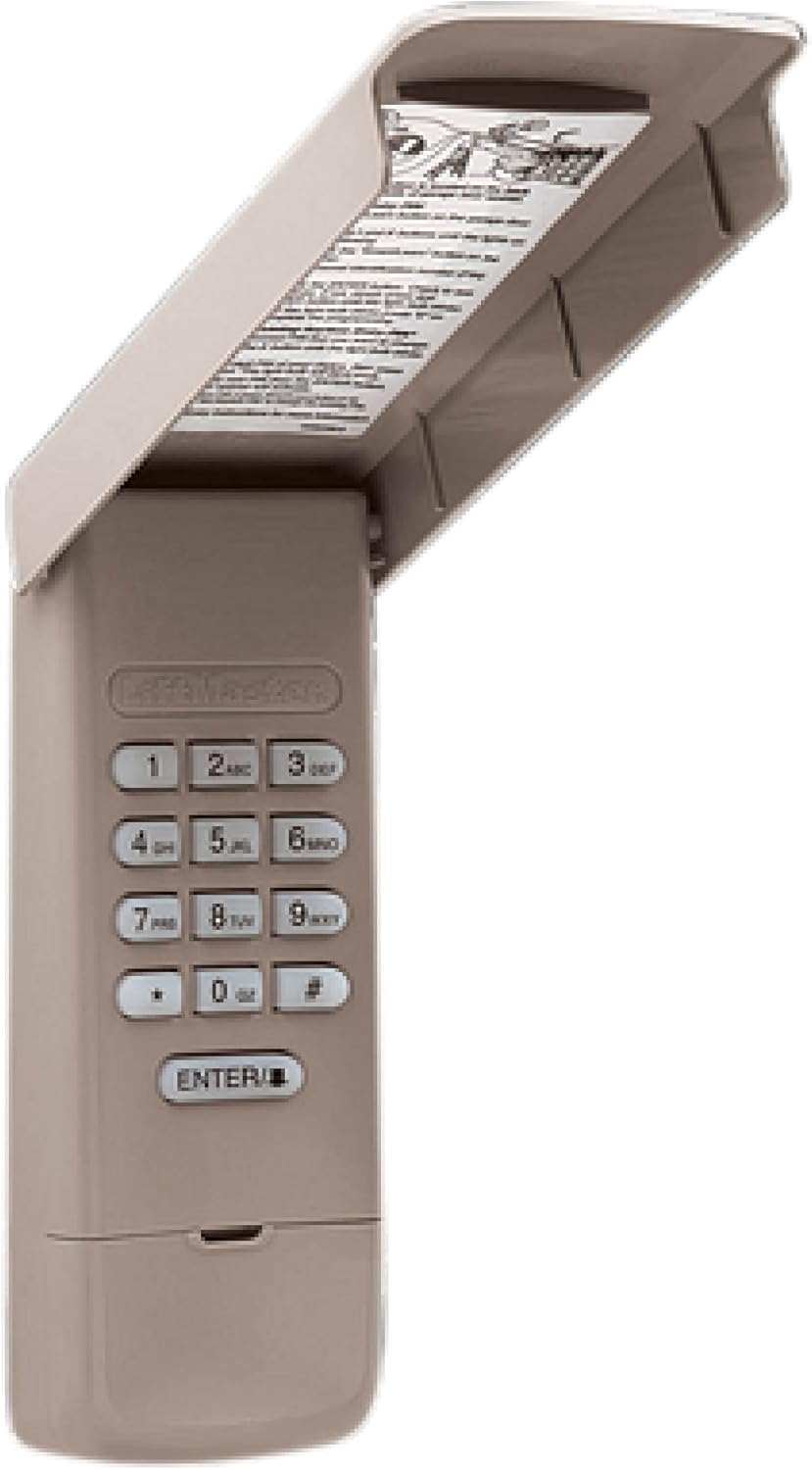liftmaster 877lm wireless and keyless entry keypad for garage door openers - works only with liftmaster garage door openers with security+ 2.0 with round yellow learn button and yellow antenna wire