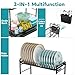 Simple Trending Dish Drying Rack, 2-Tier Dish Rack for Kitchen Counter, Large Dish Drainers Sink Organizers and Storage, Black