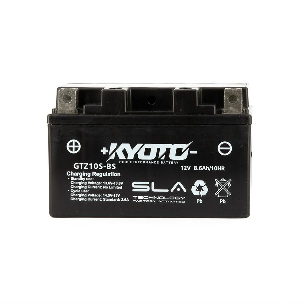 KYOTO YTZ10 YTZ10S YTZ10 Batterie pré-chargée prête à l'emploi compatible avec Yamaha XSR 900 MT-09 TRACER MT-07 MT-10 TRACER 700 GT