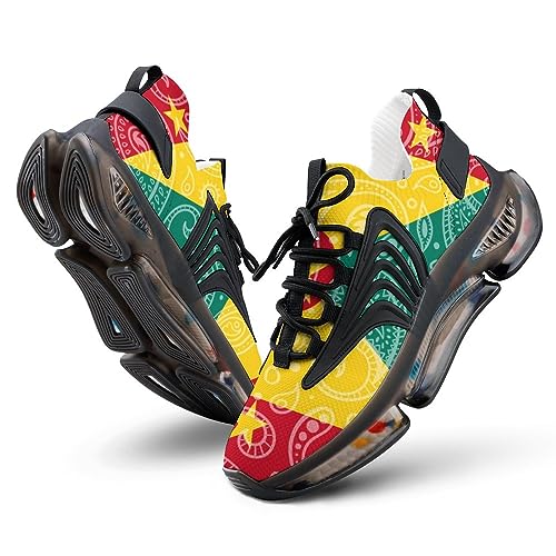 Paisley Grenada Flag Women's Running Shoes Non Slip Breathable Sneakers for Walking Travel