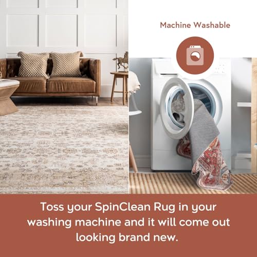 Tapete decorativo nuLOOM SpinClean Beige 2' x 3' miniatura 3