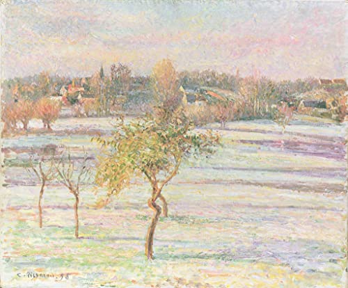 Affiche Impression Pissarro Givre blanc à Eragny pour Décoration Murale de Salon