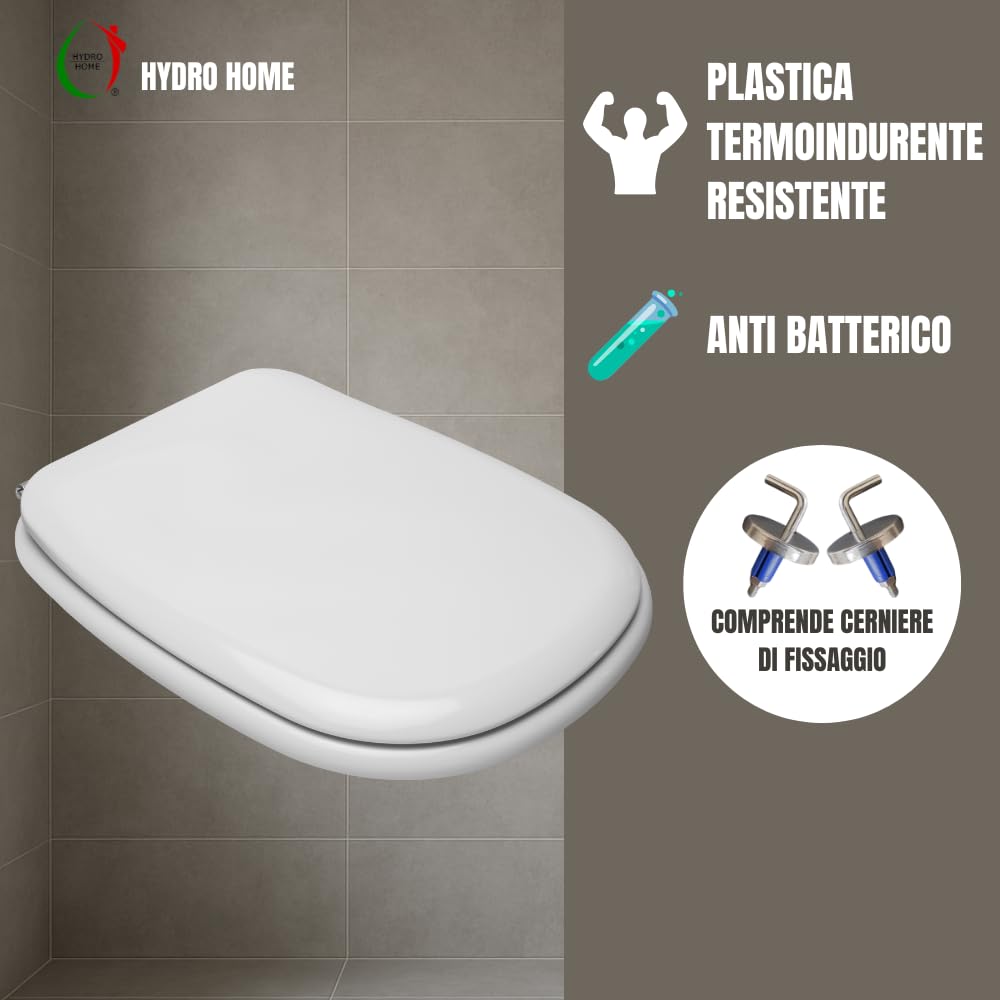 PANORAMA GSI GRUPPO SANITARI ITALIA SEDILE WC TERMOINDURENTE Copriwater Avvolgente Bianco Made In Italy - 8