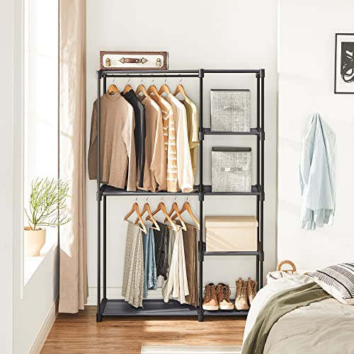 Image of SONGMICS Portable Closet, Freestanding Closet Organizer, Clothes Rack with Shelves, Hanging Rods, Storage Organizer, for Cloakroom, Bedroom, 44.1 x 16.9 x 65 Inches, Gray URYG024G02