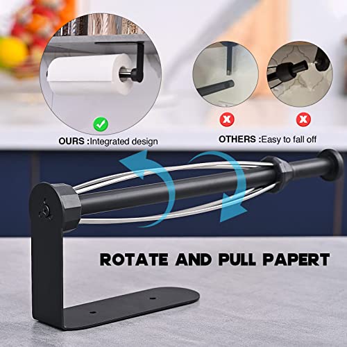 Premium Multi-Purpose Under The Cabinet, Wall Mount, And Under Counter Paper Towel Holder For Kitchen, Bathroom - Silver #TOP1