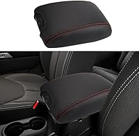 Vista 126 de Funda para reposabrazos de consola central, de piel, antiarañazos, protector de reposabrazos central, accesorios de decoración interior, compatible