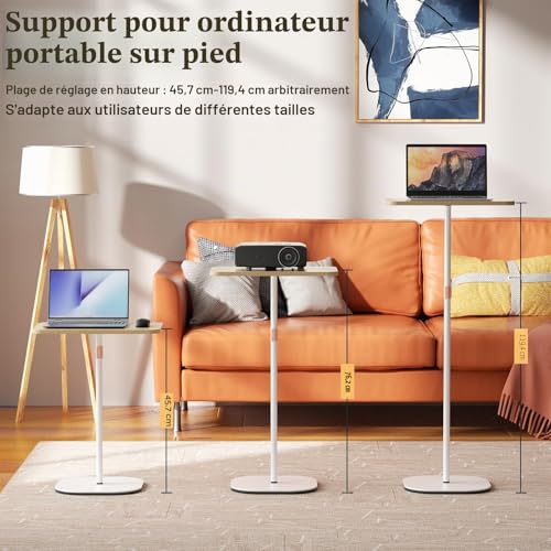 Support de sol pour vidéoprojecteur réglable multifonction