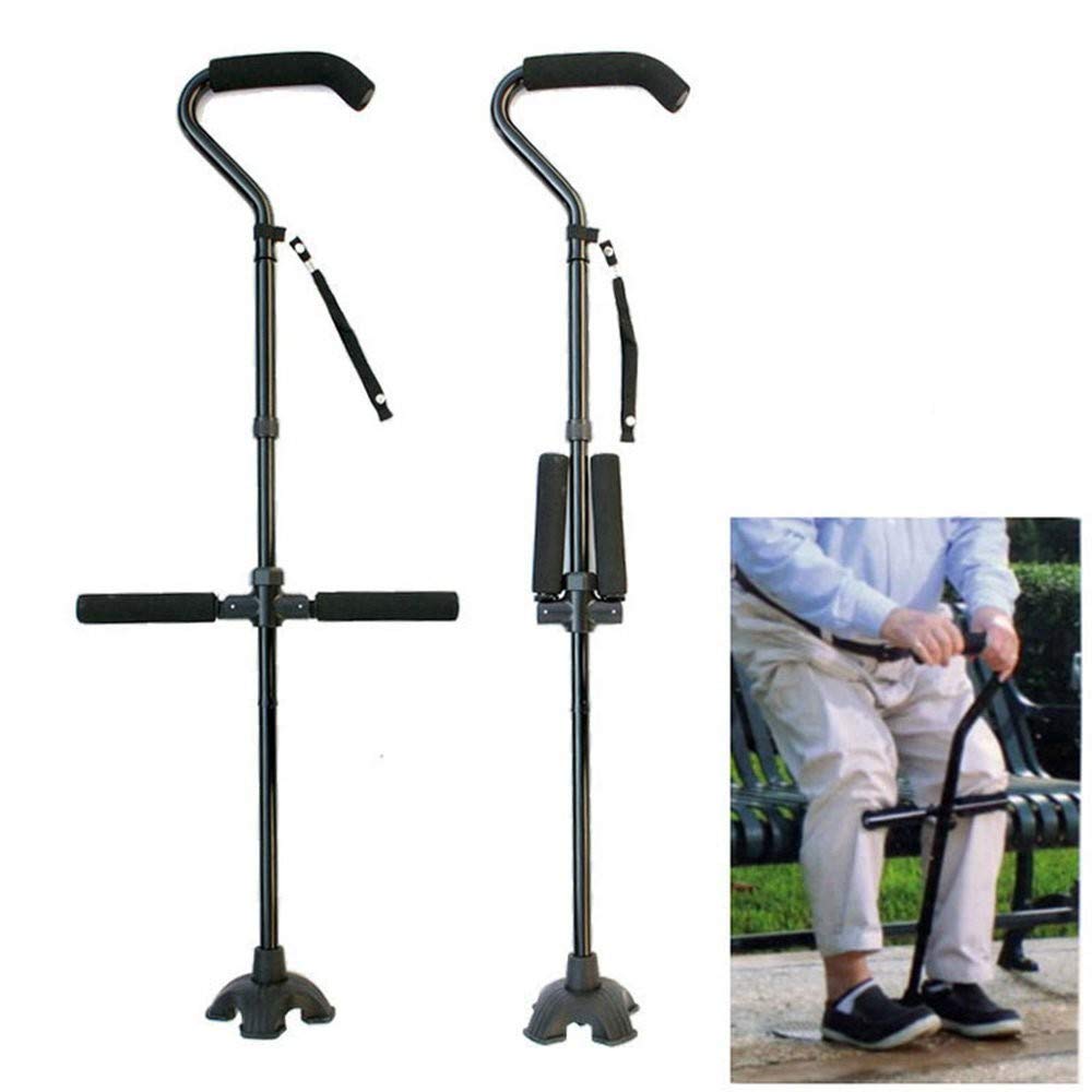 Bastone da passeggio pieghevole leggero per uomini e donne, regolabile e resistente per viaggi portatili, eleganti maniglie ergonomiche e comode, ausilio per la mobilità con bilanciamento antiscivolo,