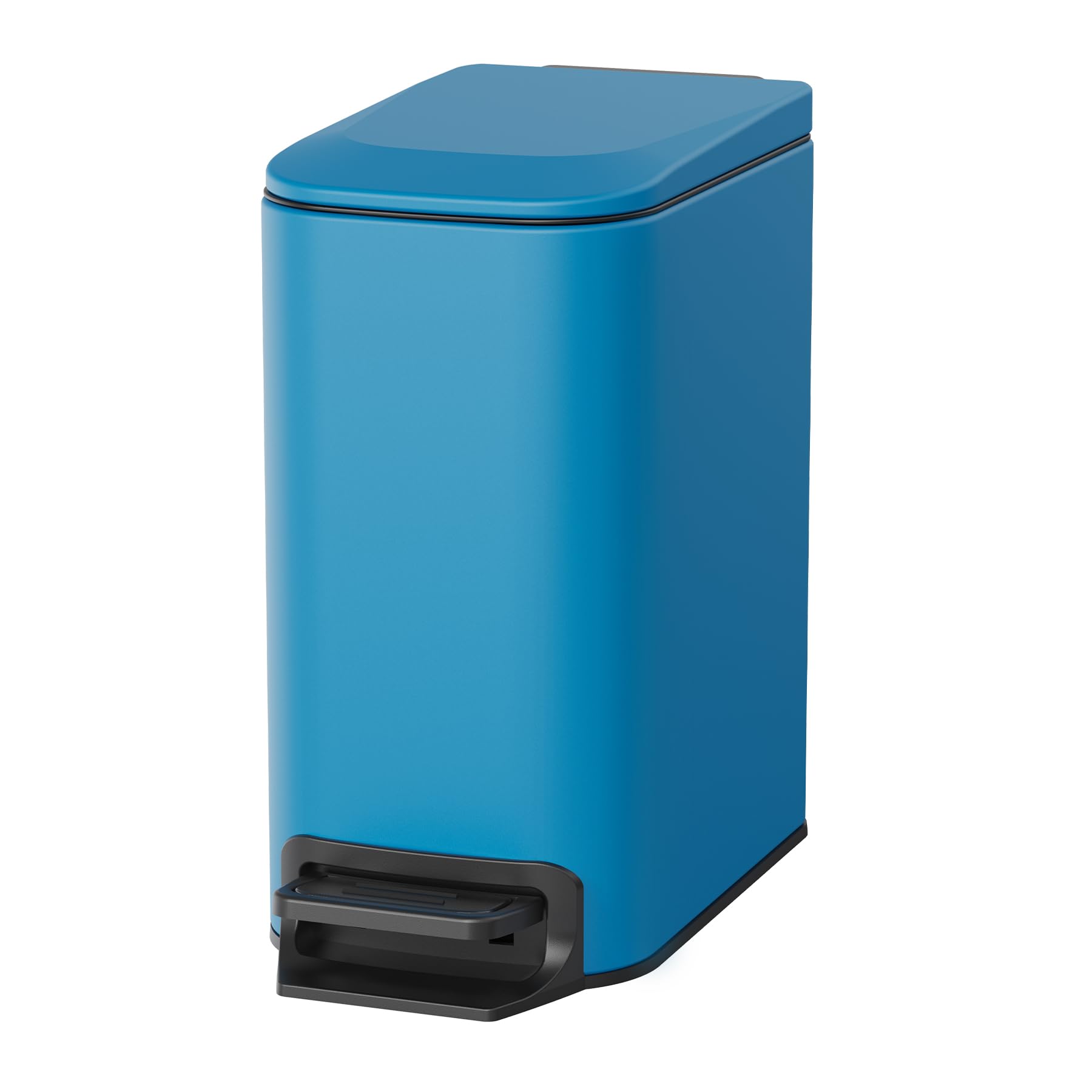 Cesun Small Bathroom Trash Can with Lid Soft Close, Step Pedal, 6 Liter / 1.6 Gallon Stainless Steel Garbage Can with Removable Inner Bucket, Anti-Fingerprint Finish ()