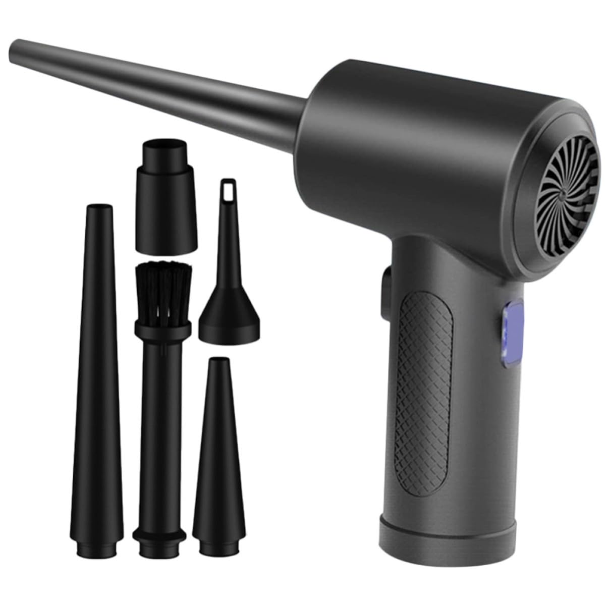 Soffiatore d Aria Portatile Ricaricabile per Computer Potente Flusso d Aria, Batteria 2000mah, Materiale ABS e Ricarica Rapida USB Type-c per Pulizia PC