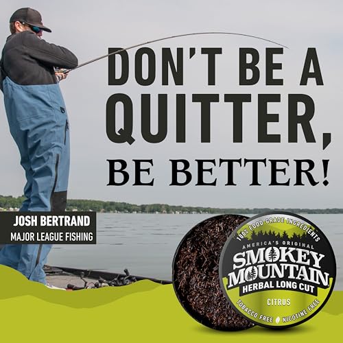 Image of Smokey Mountain Herbal Long Cut - Citrus - 10 Can Box - Tobacco Free and Nicotine Free Snuff