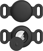 Airtag Cover per Collare Gatto, Silicone Custodia Protettiva per Apple Airtag GPS Finder, Porta Airtag per Gatto Animali Domestici