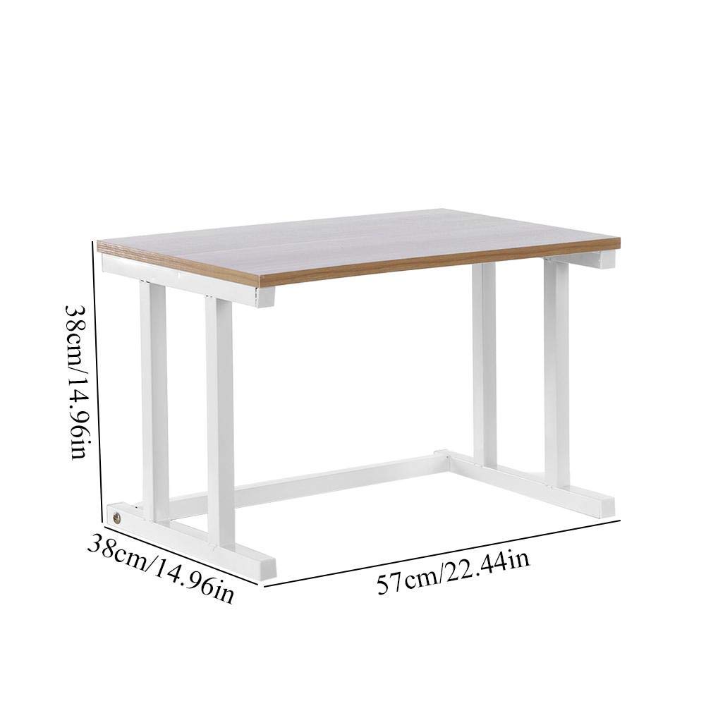 GOTOTO Mensola per forno a microonde Cremagliera del Forno A Microonde, 2 piani Scaffale per Mensola Microonde, Supporto di immagazzinaggio Rack armadietto, in metallo e legno(bianco)