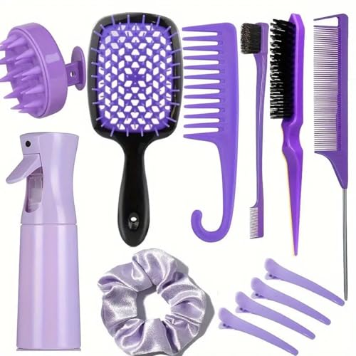 Set di 12 spazzole districanti per capelli da donna, set