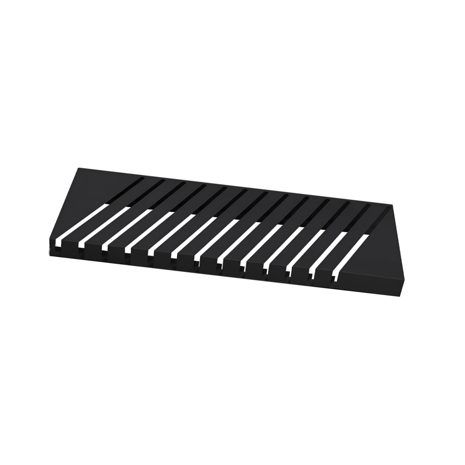 JYBNBBE Tile Display Rack Holds 13 Tile Samples, Slot Width 1.3cm for Flooring Store Exhibition Trade Show,Black-100x30x10cm