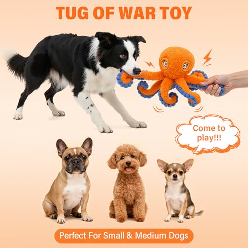 2 juguetes mordibles de pulpo para perros pequeños miniatura 6