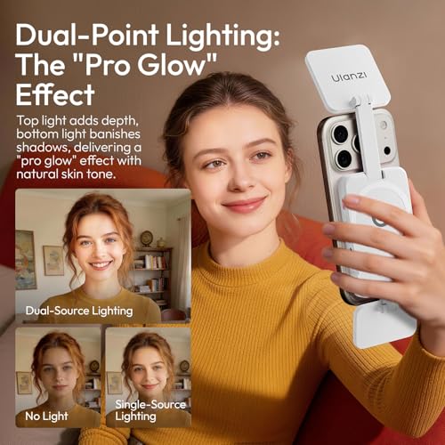 Lampe Selfie iPhone 17 Magsafe Éclairage LED Téléphone Portable Extensible ULANZI GL01