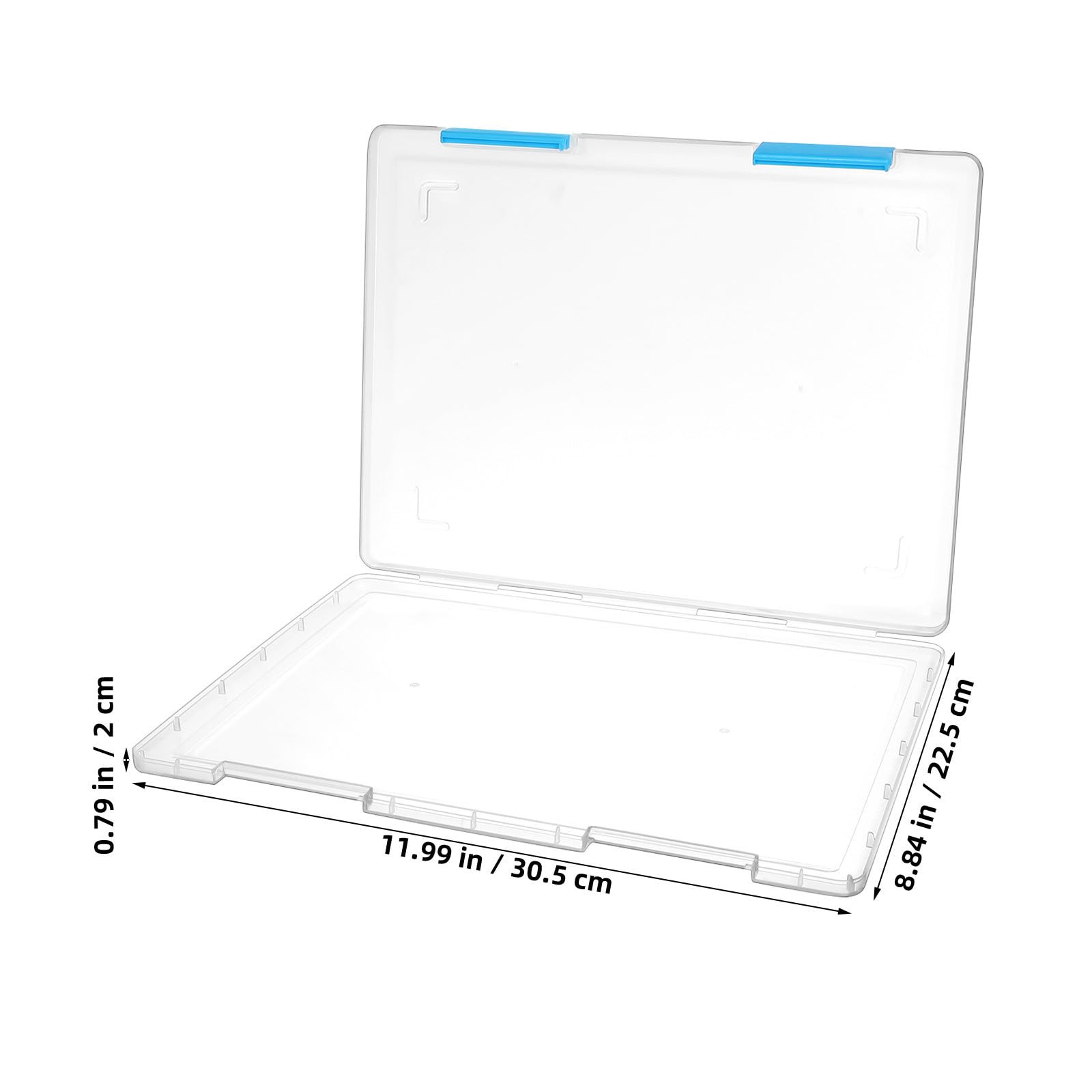 4 Stück Dokumentenbox A4 aus Kunststoff mit Deckel Stapelbare Aufbewahrungsbox für Büro und Schule Platzsparende Transparente Aufbewahrung für Papiere und Belege