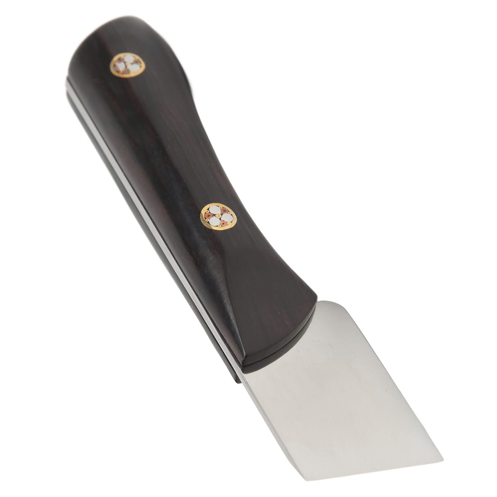 Cuchillo cortador de cuero, cuchillo de corte con mango de madera, práctico cuchillo de trabajo de cuero de fácil control, cuchillo de borde de cuero para artesanía de