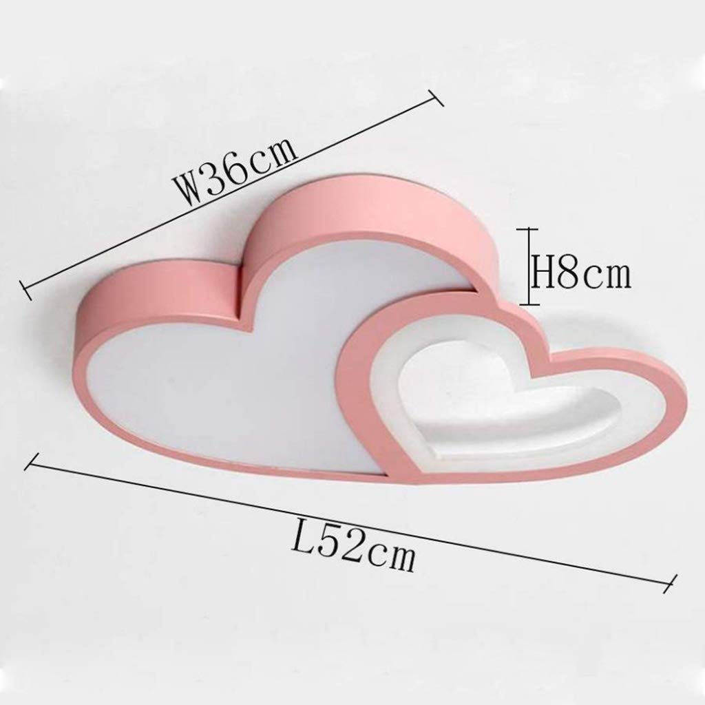 Soffitto Del LED Luce Della Lampada Vivaio Dimmerabili Telecomando Plafoniera Creativa Moderna Romantica Forma Di Design Rosa Lampadario Cuore Luci Decorazione Acrilico Ragazza Ragazzo Camera Letto