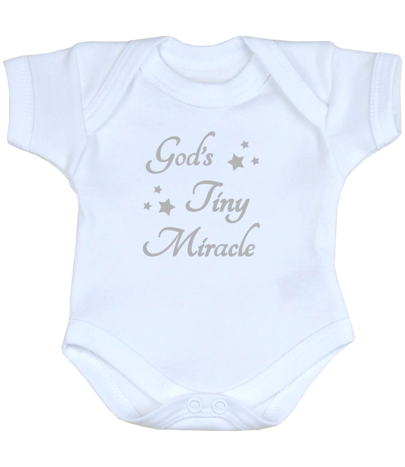 Babyprem Men's God's Tiny Miracle Premature Baby Bodysuit Christian Faith God Clothes Boy Girl 5.5-7.5Lb Prem 3