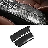 TTCR-II Compatible with BMW 5 Series Console Cover 2011-2016, 2 PCs Center Console Covers for BMW 5 Series F10 F11 520i 528i 530i 535d 535i 550i (Stick-on Installation and Not Real Carbon Fiber)