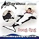Snug Rug Killer Whale Tail Black & White Super Soft Quality Nerz Fleece Blanket - Up to 1.5 m Tall, Polyester, 61 x 5 x 142 cm