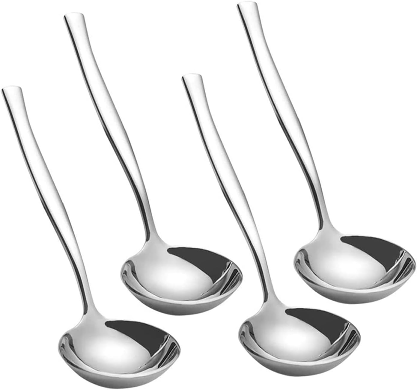 Ladle 4-Piece Stainless Steel Gravy Soup Spoon, Gravy Ladle Soup Small Ladle for Home Kitchen and Cooking Soup Gadget Soup Ladle