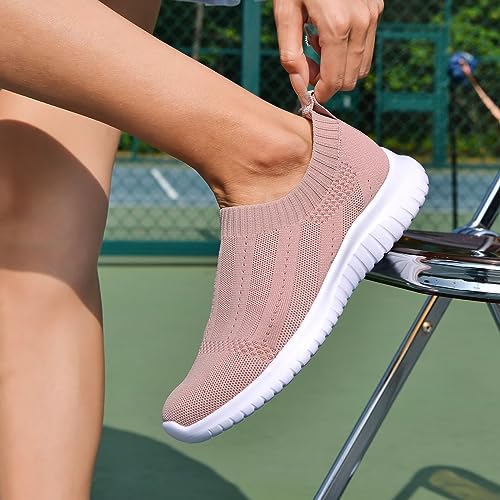 Tiosebon HK8822-MAUVE35 Women'S Walking Sock Shoes Lightweight Slip thumb #4