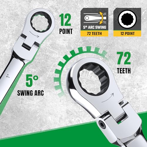 SK Flex-Head Ratcheting Wrench Set