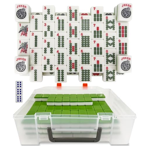 Set de Fichas Mahjong Americano 166 piezas con Caja portátil