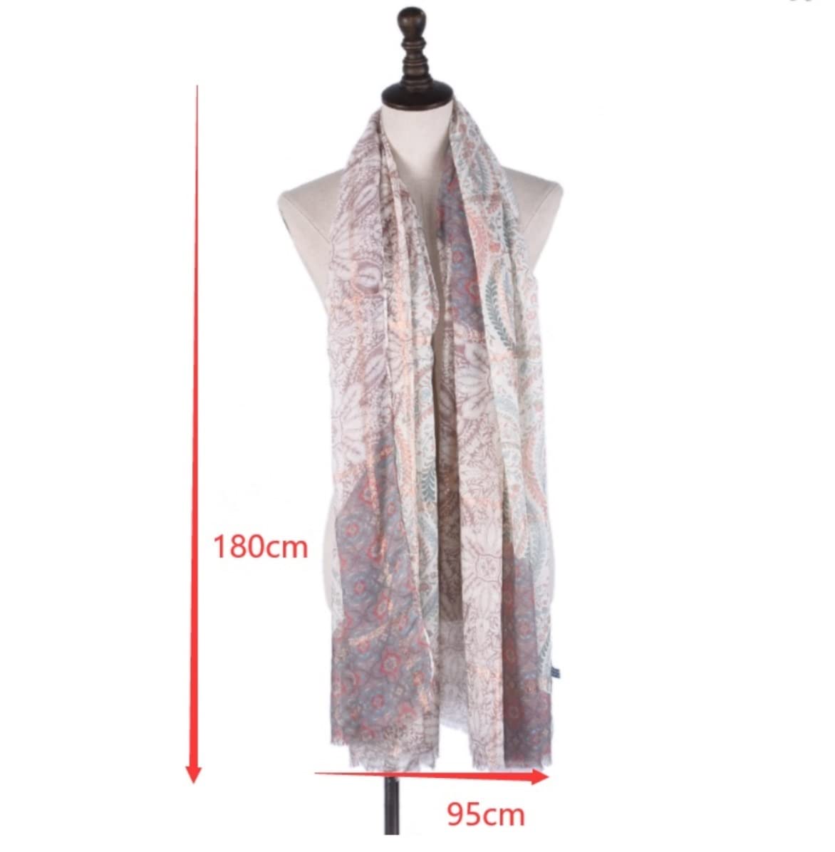 Sciarpa Invernale Sciarpa da Donna Scialle Avvolgente Protezione Solare Calda Modello con Stampa Dorata Regalo per Donna Sciarpa Scialle(B)