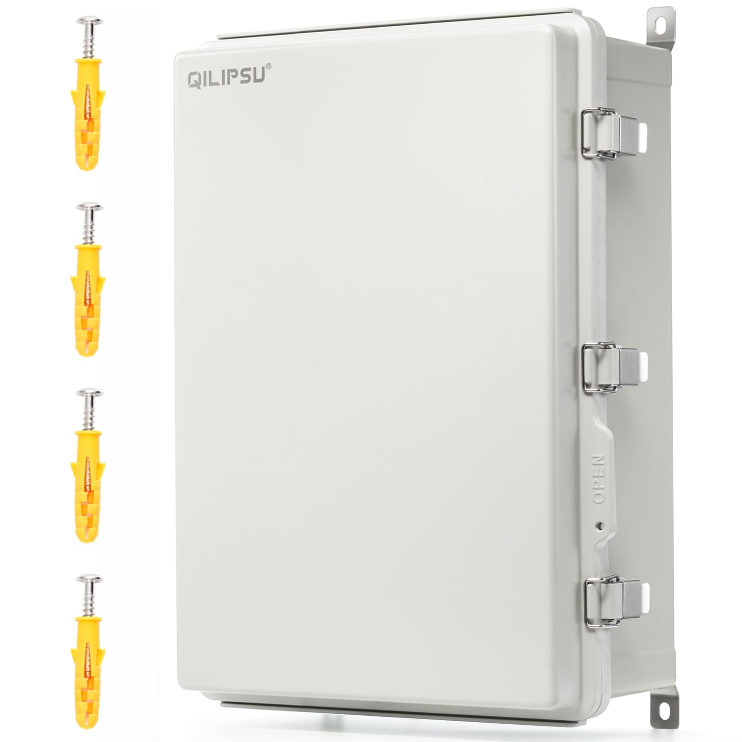QILIPSU UL94-V0 Outdoor Electrical Box 11.4"x7.5"x5.5" Pro Waterproof Junction Box Weatherproof PC/ABS Alloy Plastic IP67 Project Electric Enclosure Grey Hinged Door — Amazon image 10