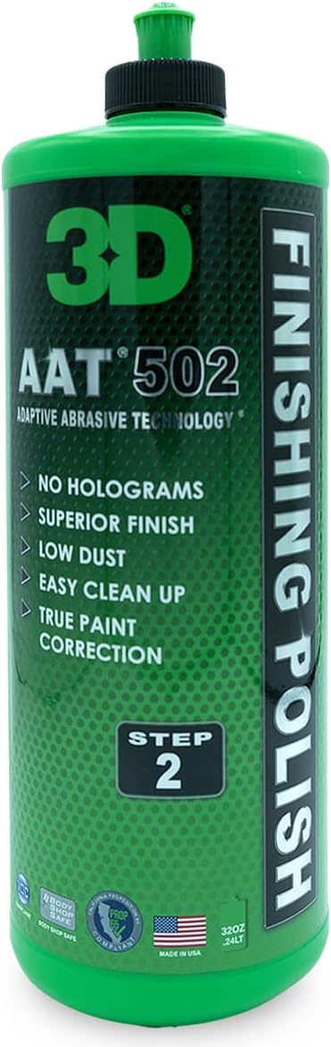 3D AAT 502 Finishing Polish - Adaptive Abrasive Technology - No Holograms (32oz)