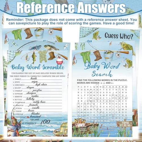 Funnymoom 426 Pcs Fishing Baby Shower Games Set, 8 Activities by Funnymoom - Used condition - Image 6