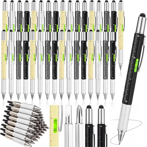 Yeaqee 120 Pcs Men Christmas Bulk Gifts 6 in 1 Tool Pens,Fresh Color