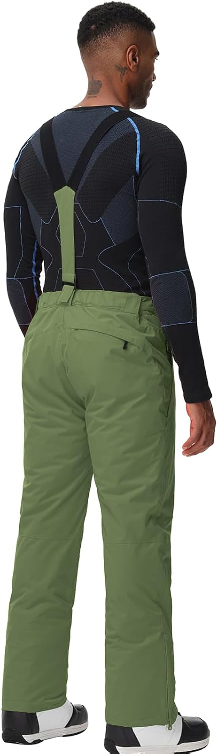 YEEFINE Men's Snow Ski Pants Insulated Waterproof Warm Winter Outdoor Snowboard Bibs with Suspenders - Image 4