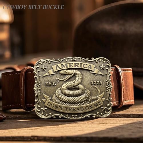 Cowboy Belt Buckle for Men Women Vintage Rodeo Texas Map 1836 Longhorn bull Western Belt Buckles