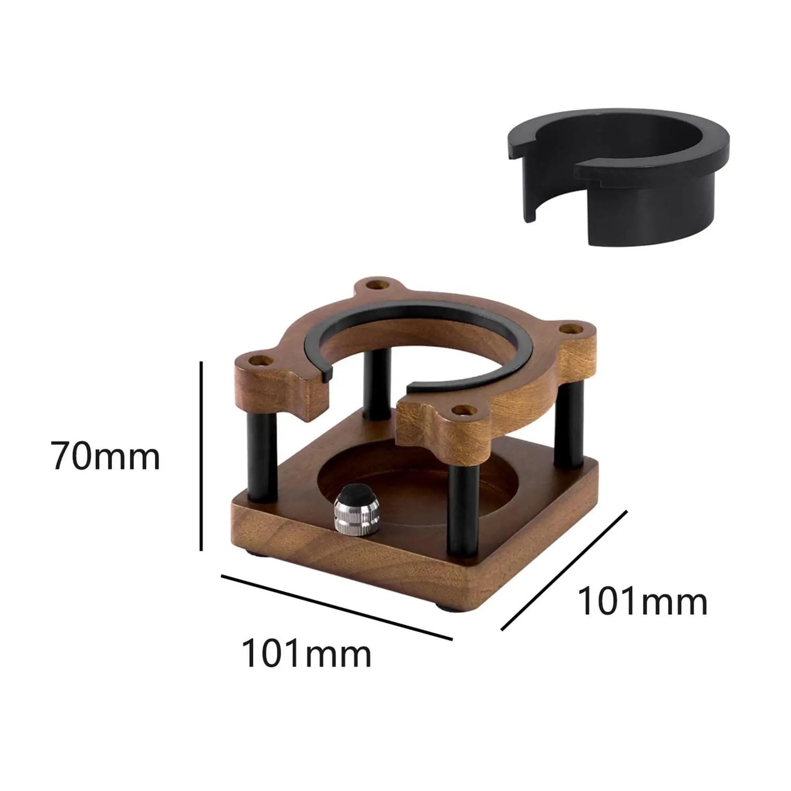 Stazione Di Pigiatura Del Caffè Manuale In Legno for Espresso Base Da 51/53/58 Mm for Tavolo Da Caffè Cucina Caffetteria Supporto Stabile