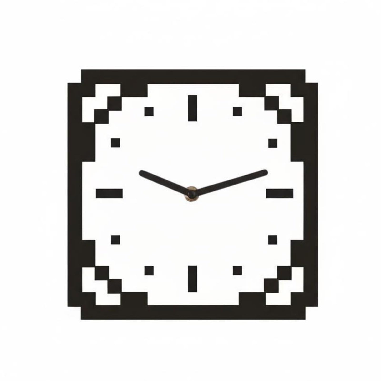 Baoblaze Reloj Pared Acrílico con Acabado y Estéa Pixelada para coración Sala Estar Dormitorio Oficina O Entretenimiento Estilo Retro y Contemporáneo
