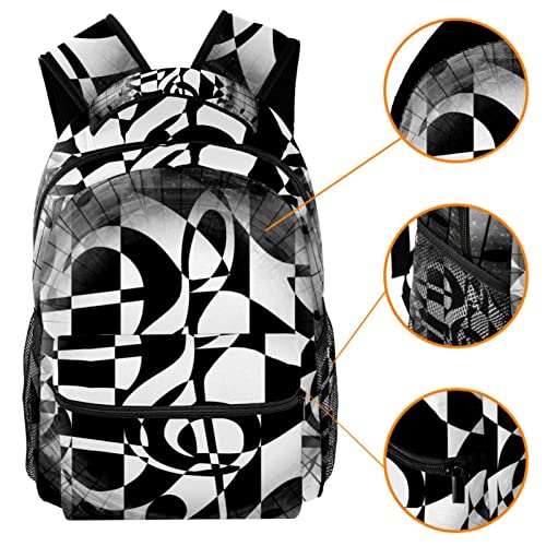 Mochila para portátil con notas musicales para hombres y mujeres bolsa de viaje 3
