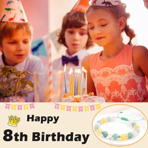 Image of 8th Birthday Gifts for girls 8 Year Old Beaded Bracelet Sweet Heart gifts for Daughter /Granddaughter /Niece /Friends