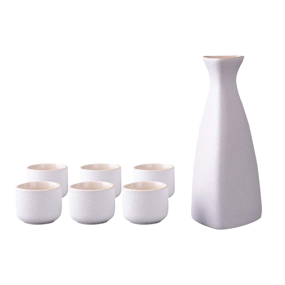 Service à saké japonais blanc pour vos soirées sushi et dégustations entre amis