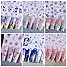 Flower Stickers for Nail Art Decals - 12 Sheets Spring Butterfly Nail Stickers with Tweezers 3D Floral Leaves Plant Nail Art Designs DIY Self Adhesive Daisy Blossom Nail Supplies Decorations