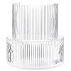 Ribbed Glass Vase, Flower Vase, Fluted Clear Vases for Flowers, Modern Vases for Living Room, Dining Table, Entryway, Shelf, Wedding, Office, Coffee Table, Birthday, 7.5 Inches